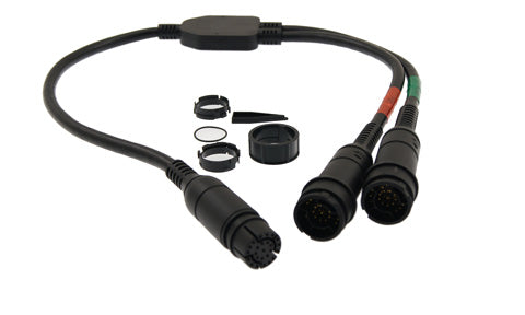AXIOM EXTENSION CABLES - 0.3m Y-Cable for RealVision 3D Transducers - 2 Dogs Marine