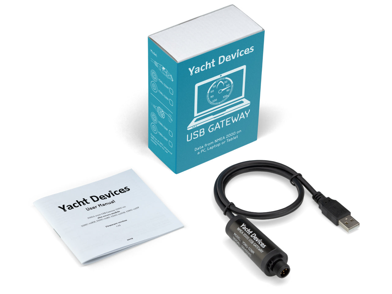 NMEA 2000 USB Gateway YDNU-02 - Compatible with Raymarine SeaTalk NG, model with USB Type A Male connector - 2 Dogs Marine