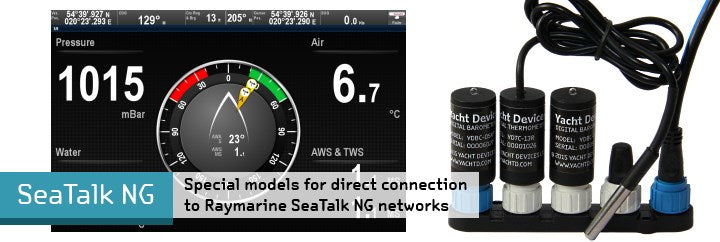 Digital Barometer YDBC-05 - with terminator. Compatible with Raymarine SeaTalkNG - 2 Dogs Marine